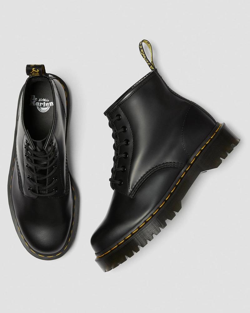 Black Men's Dr Martens 101 Bex Smooth Leather Ankle Boots | CA 405BEX